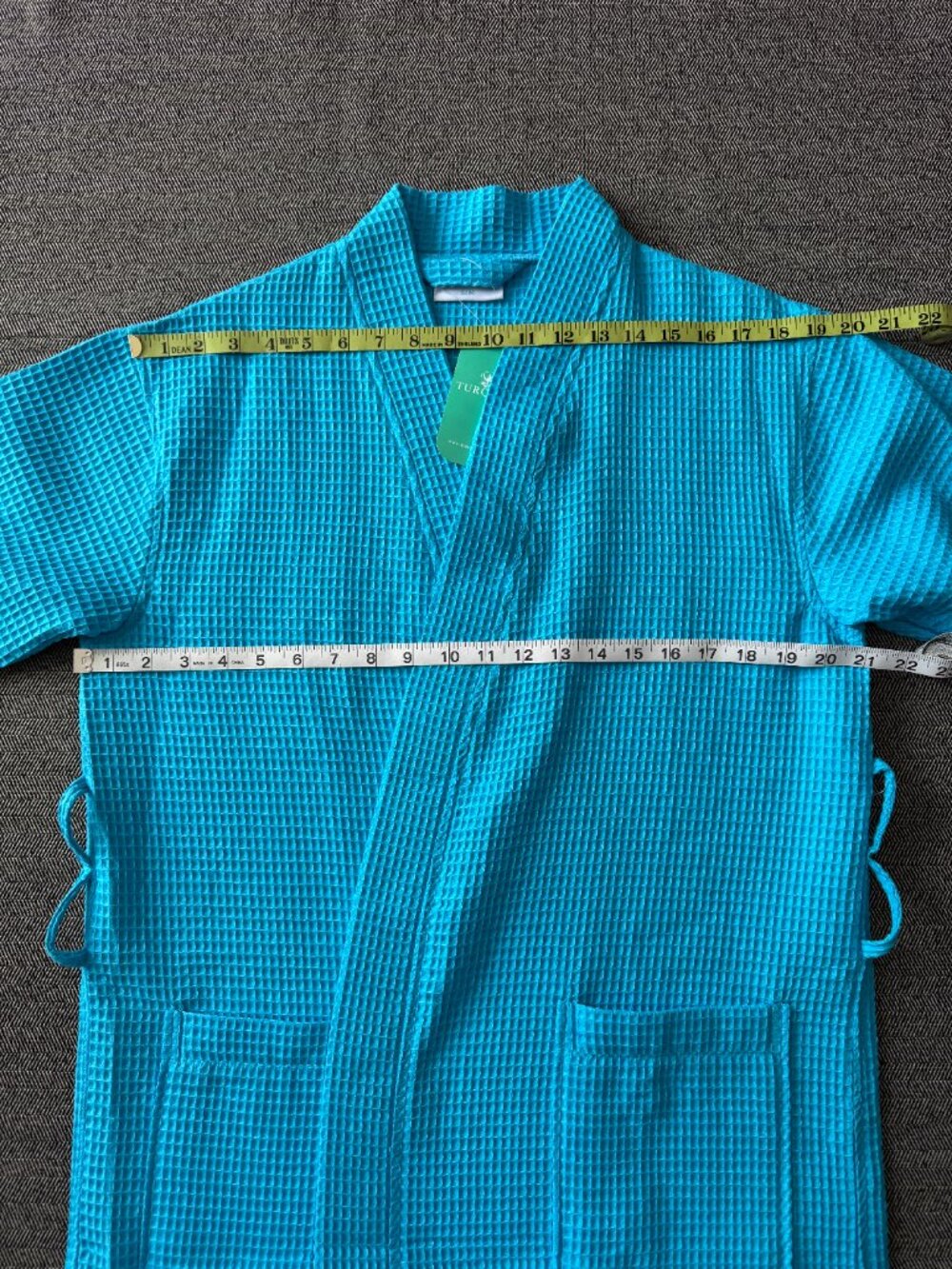 Turquoise Turquaz NWT Waffle Weave Bath Robe S/M - Picture 13 of 14
